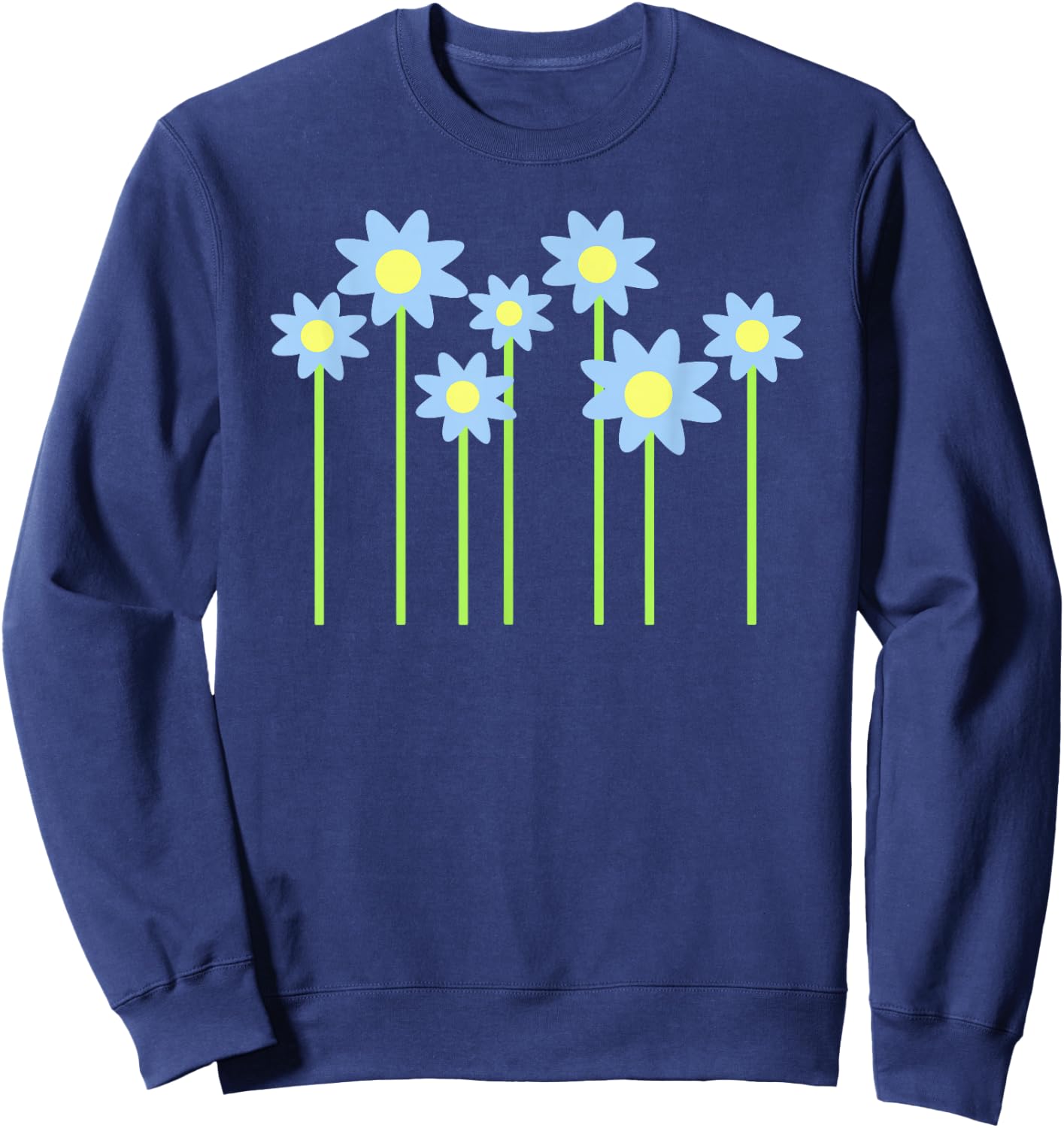Blue flowers Sweatshirt - Sweatshirt | Navy