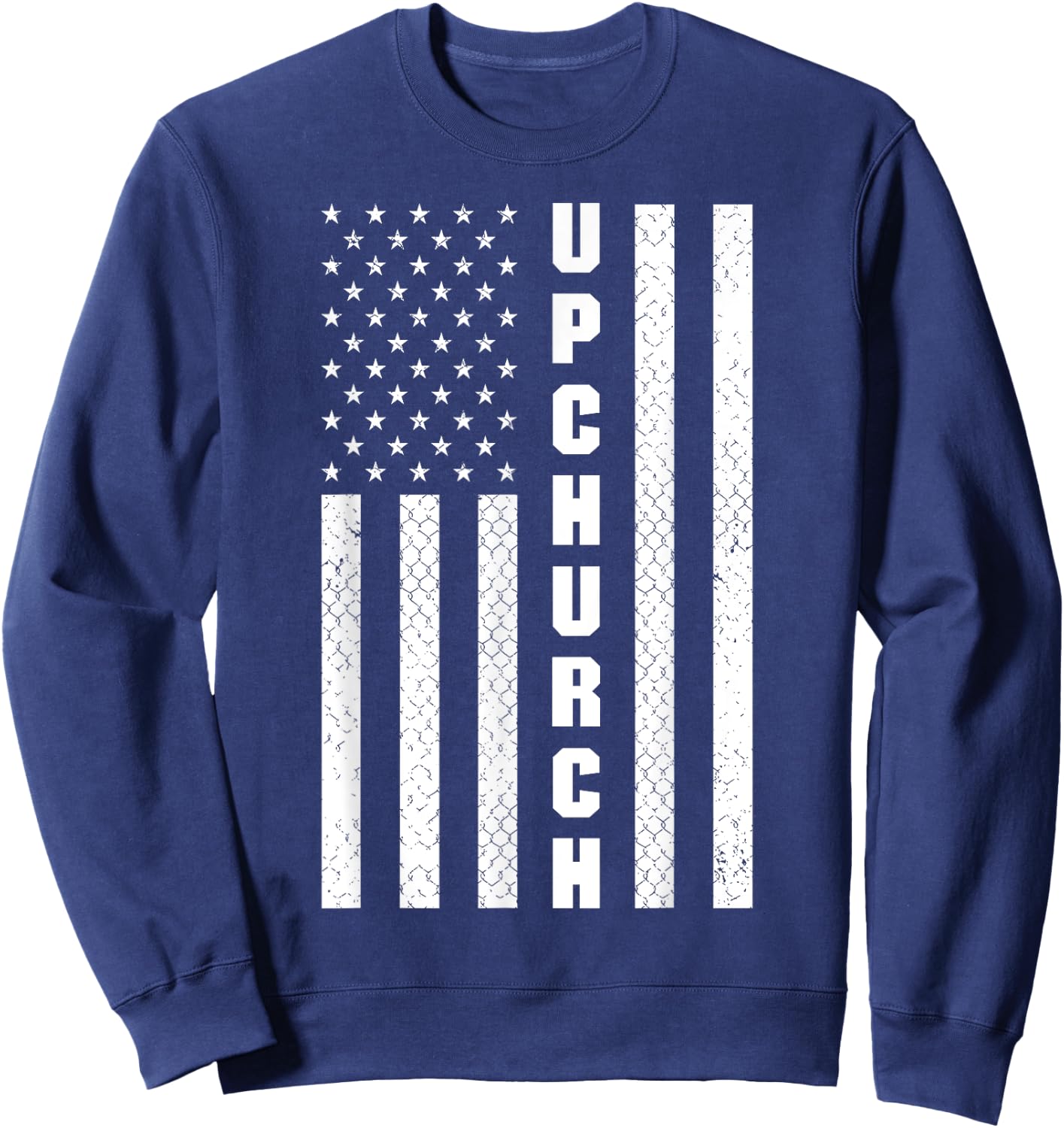 Proud Upchurch Family Matching Proud Family American Flag Sweatshirt - Sweatshirt | Navy