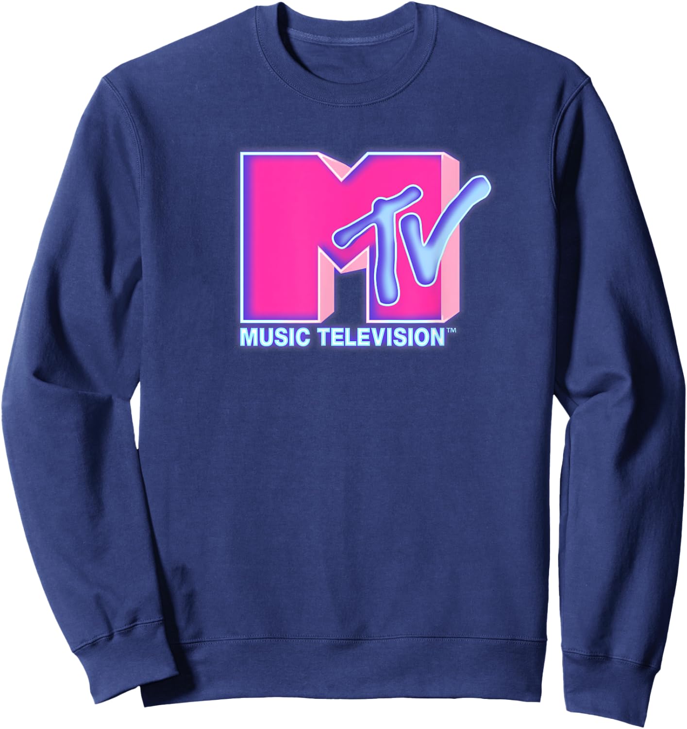 MTV Vintage Neon Glow Logo , black Sweatshirt - Sweatshirt | Navy