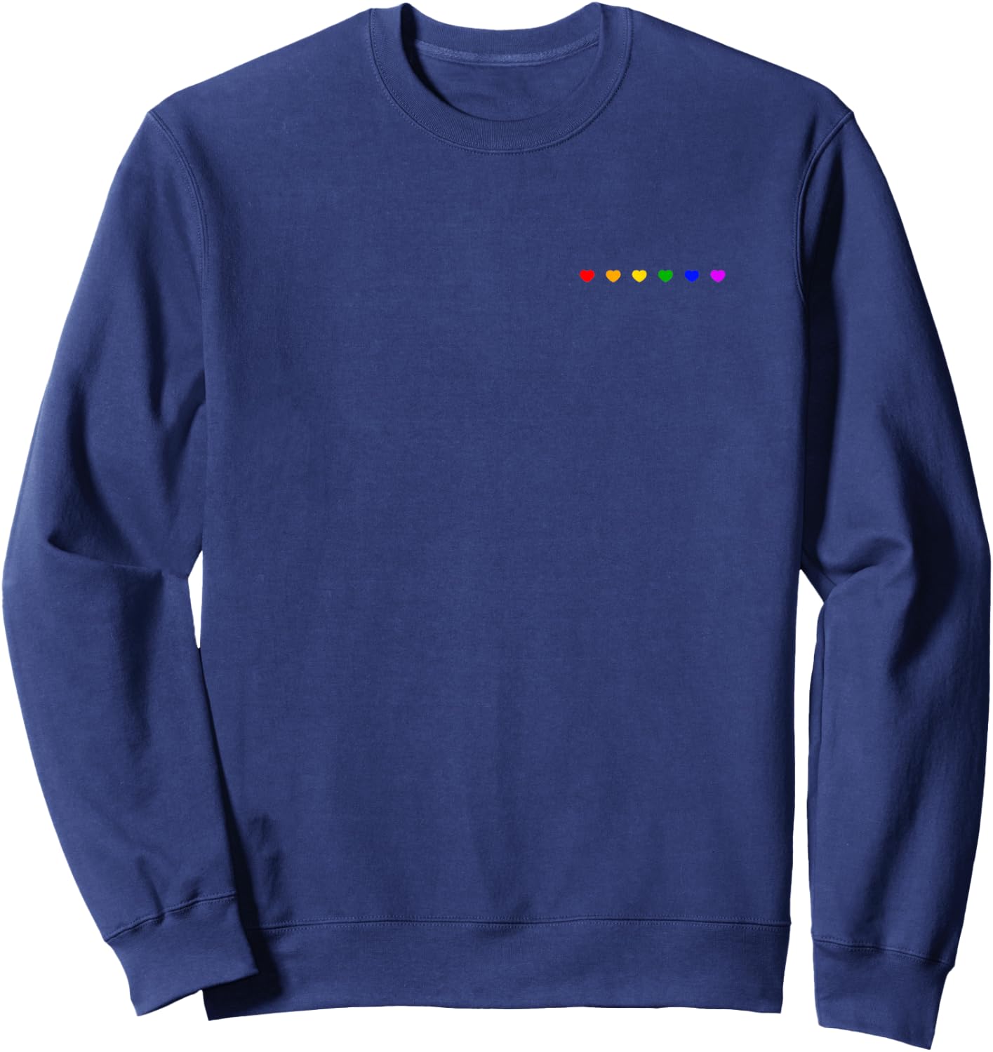 Winzige Herzen Regenbogen Flagge Subtile Pride Monat LGBT Homosexuell Rechte Sweatshirt - Sweatshirt | Navy