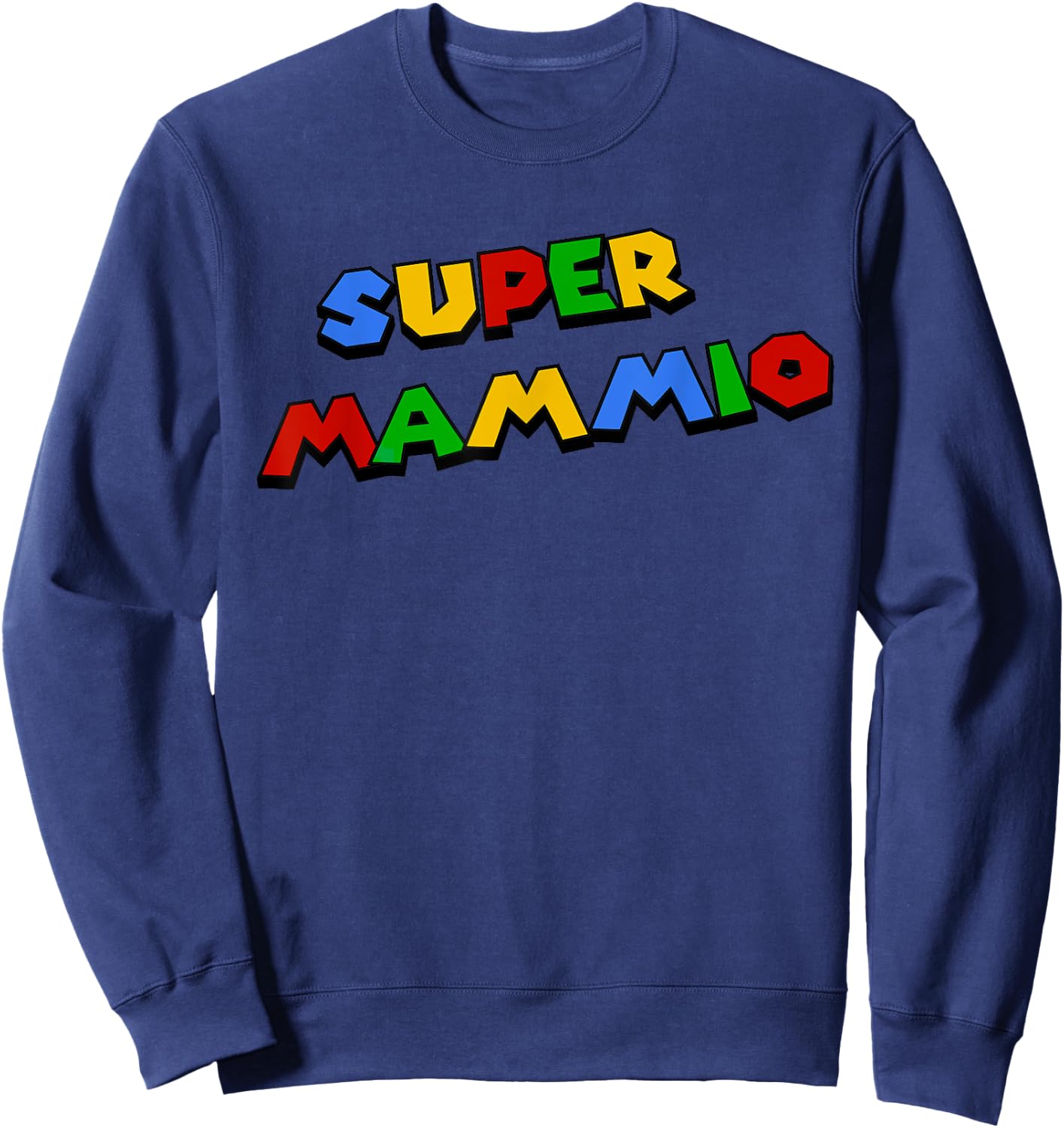 Damen Super Mammio Lustig Nerdy Mama Mutter Sweatshirt - Sweatshirt | Navy