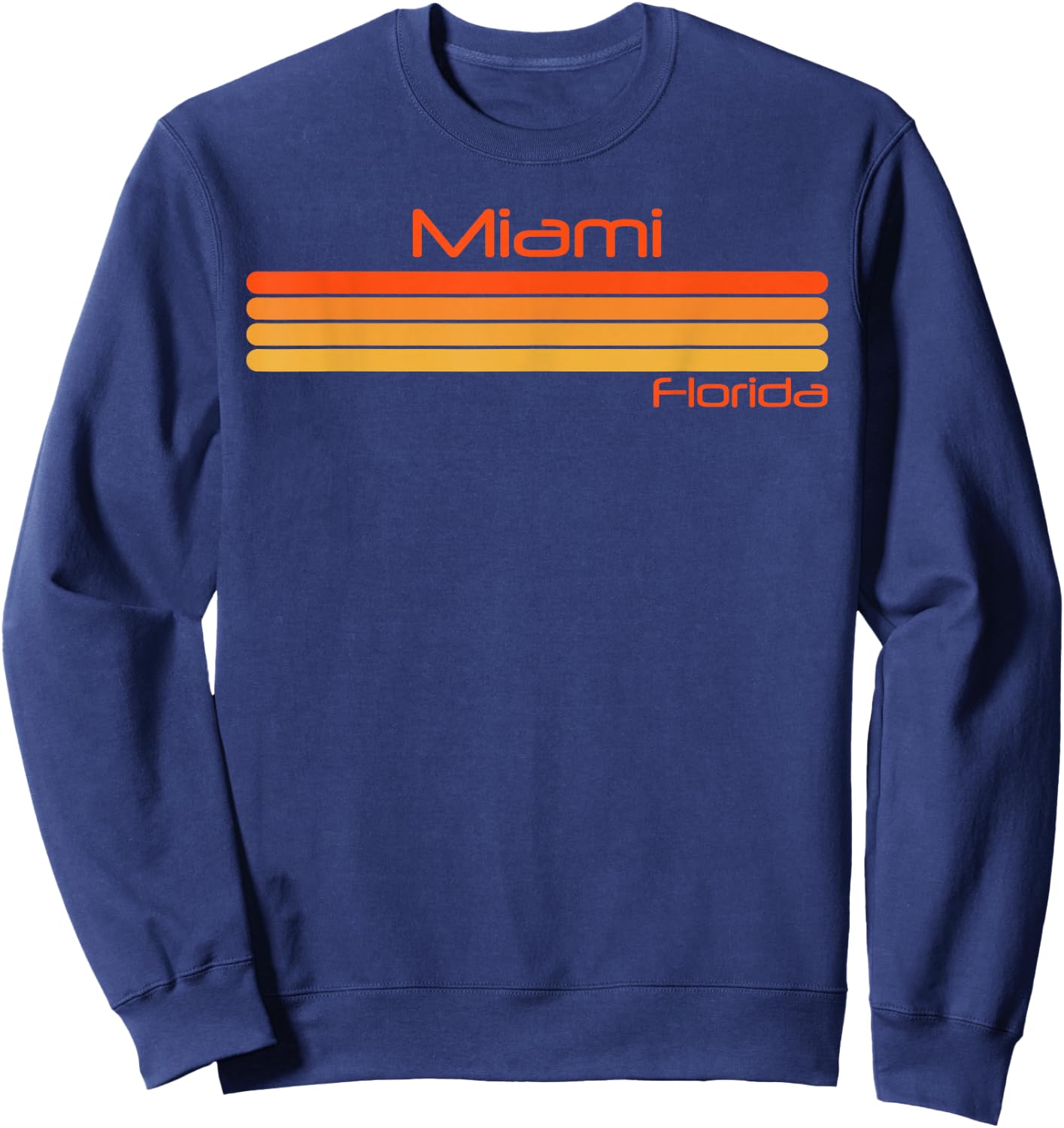 Retro Miami Florida , black Sweatshirt - Sweatshirt | Navy