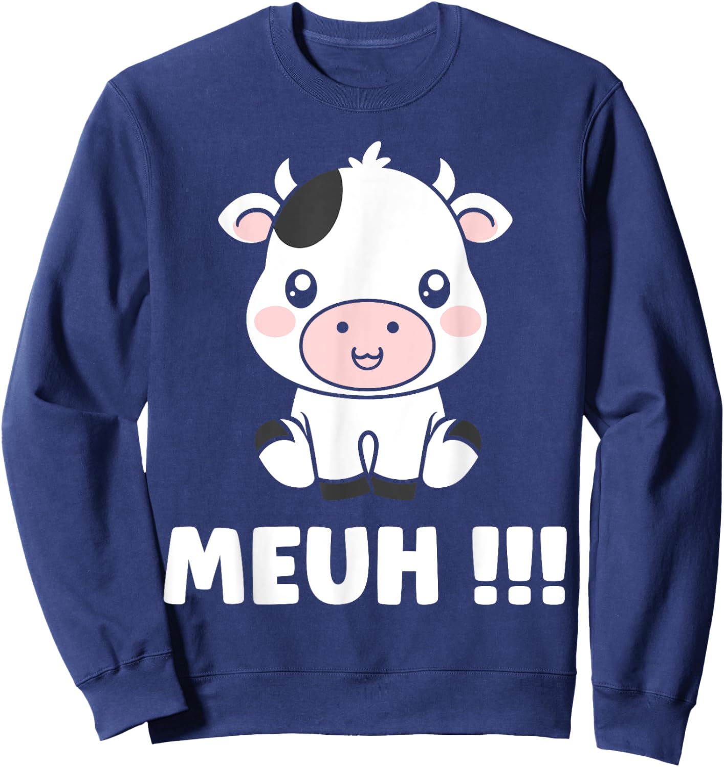 Petite vaches mignonne humour Animale meuh vache Sweatshirt - Sweatshirt | Navy