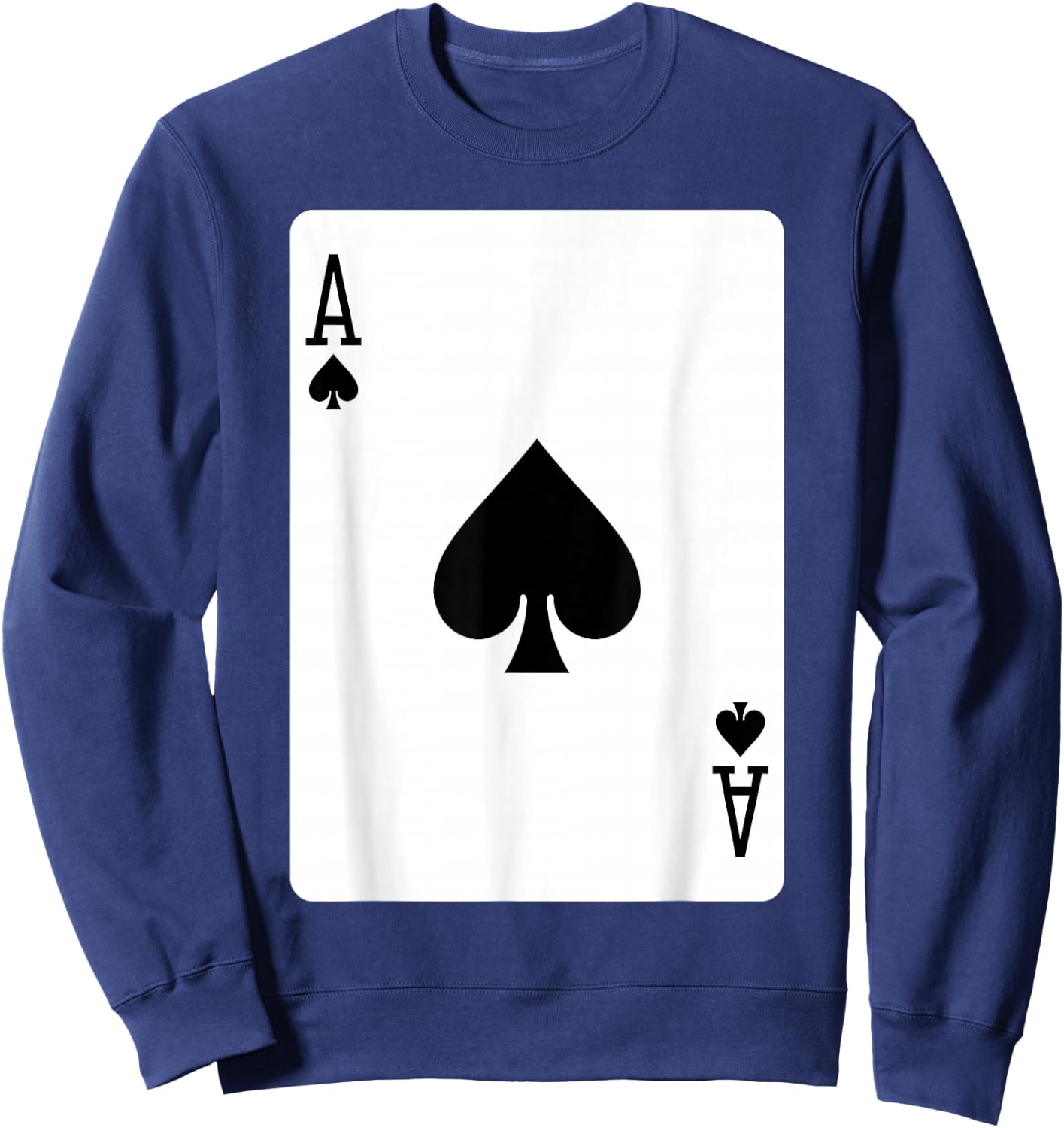 Ace of Spades Playing Card Halloween Costume Sweatshirt - Sweatshirt | Navy