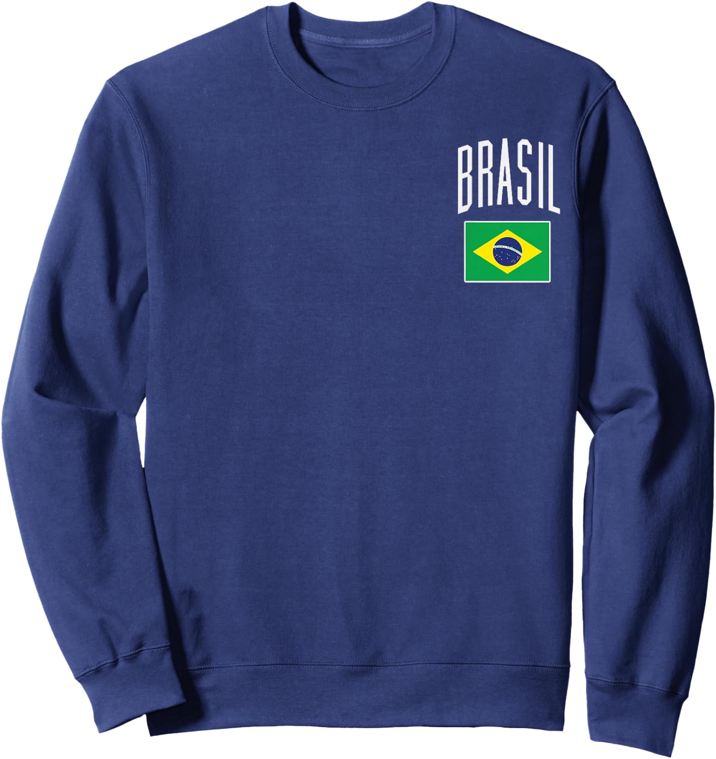 Brasil Flag Brazilian Football Soccer Fan Men Women Kids Sweatshirt - Sweatshirt | Navy