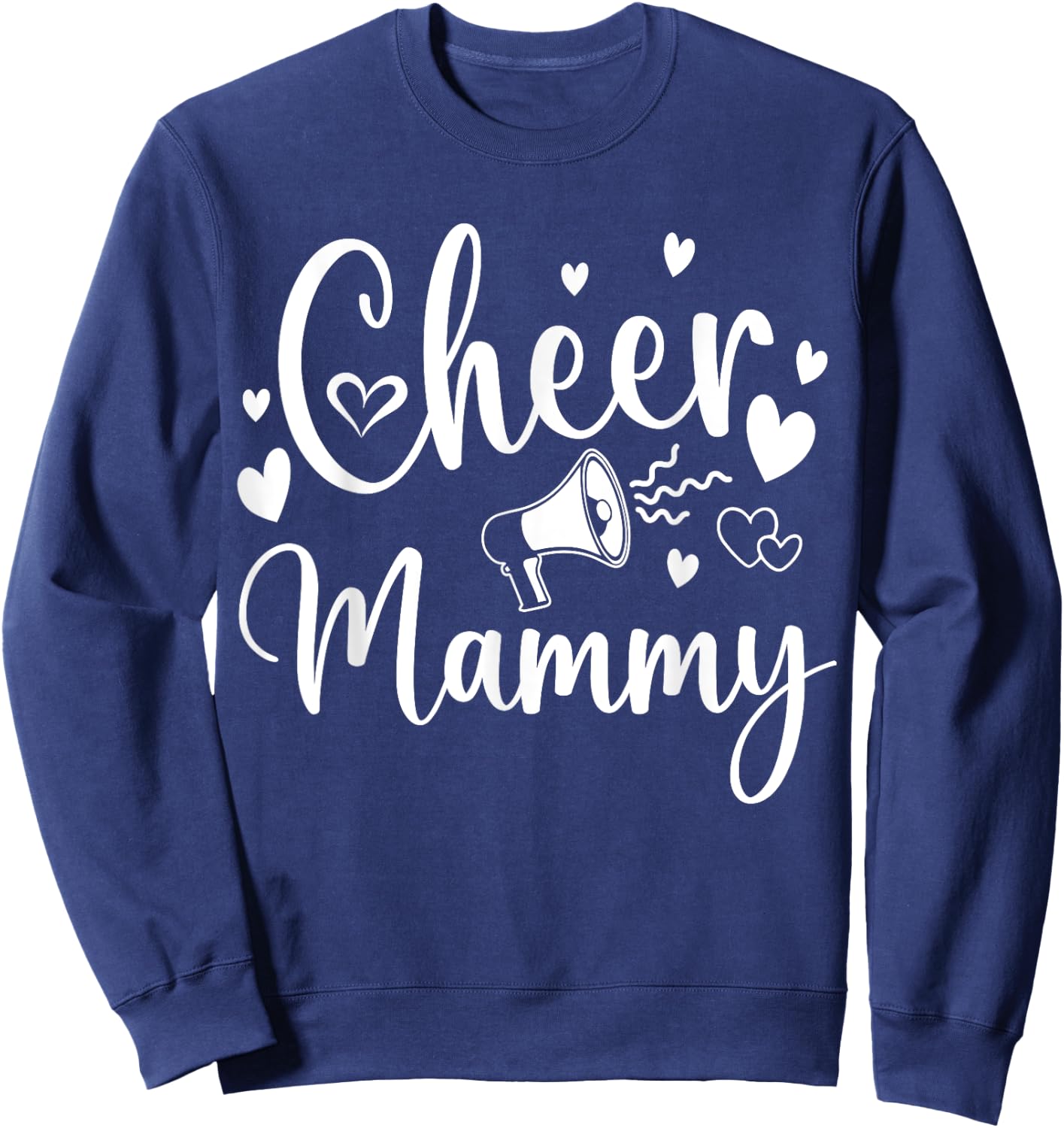 Funny Cheer Mammy Cheerleading Cute Mom Grandma Matching Sweatshirt - Sweatshirt | Navy