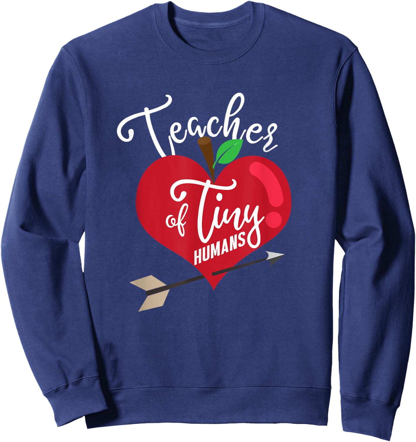 Little Human Teacher Preschool Teacher Teaching Gift Sweatshirt - Sweatshirt | Navy