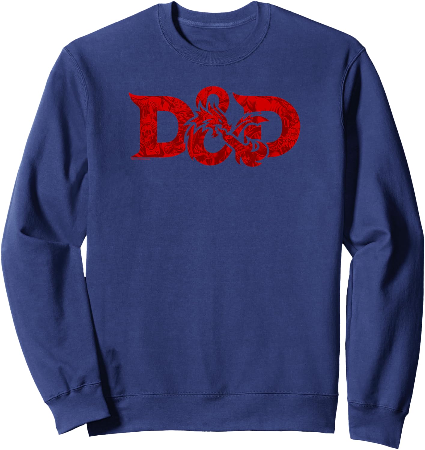 Dungeons & Dragons DnD Official Red Epic Logo , black Sweatshirt - Sweatshirt | Navy