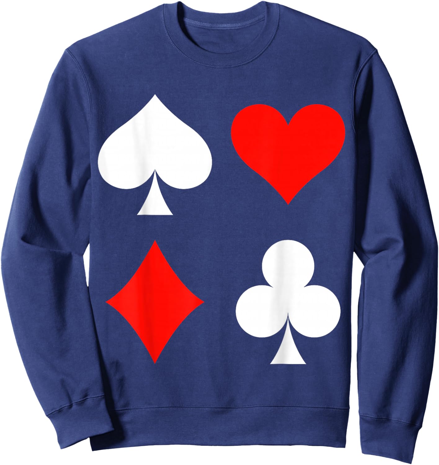 Playing Cards Skat Card Game Poker Costume Carnival Fancy Dress , black Sweatshirt - Sweatshirt | Navy