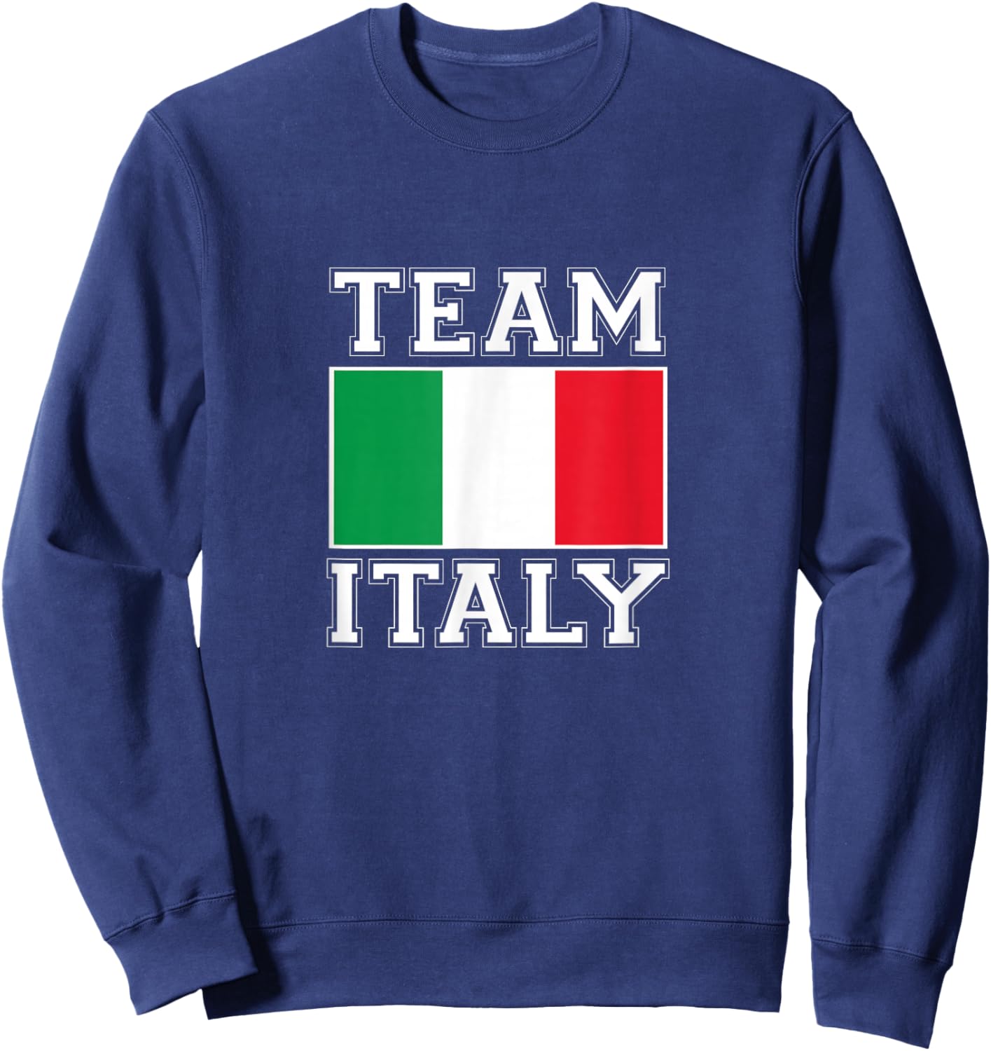 Team Italy Print Italian National Country Flag Italy Sweatshirt - Sweatshirt | Navy
