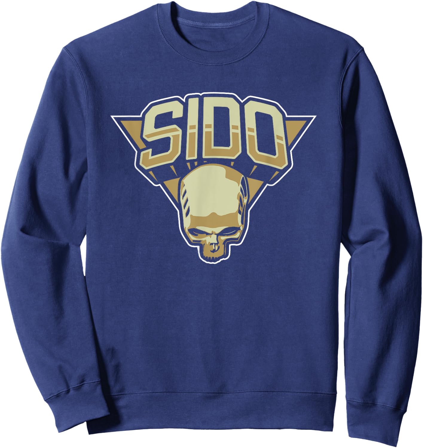 SIDO Women's Skull Black Oversize Skull Pattern Classic with Skull Pattern Small EU Regular Small Sweatshirt - Sweatshirt | Navy