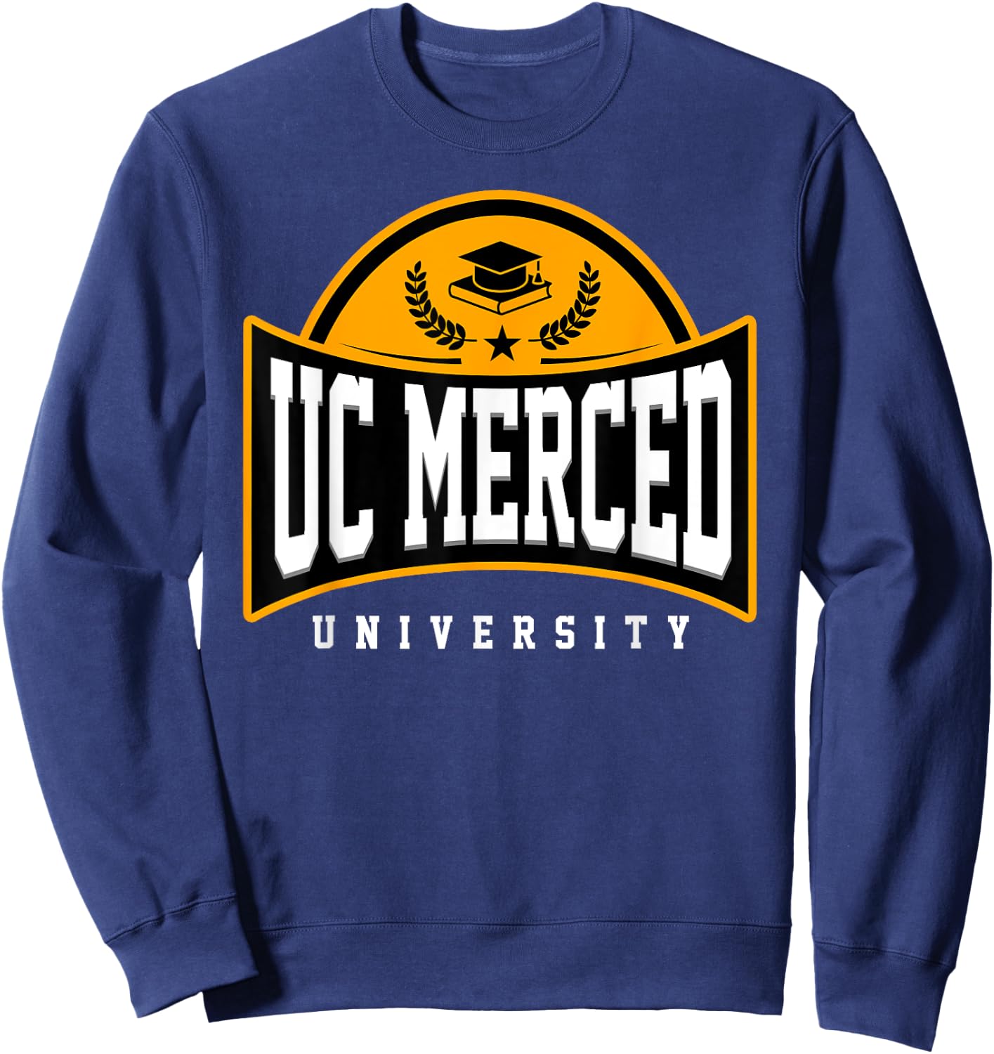 UC Merced University Arch Vintage Design Retro Men Women Sweatshirt - Sweatshirt | Navy