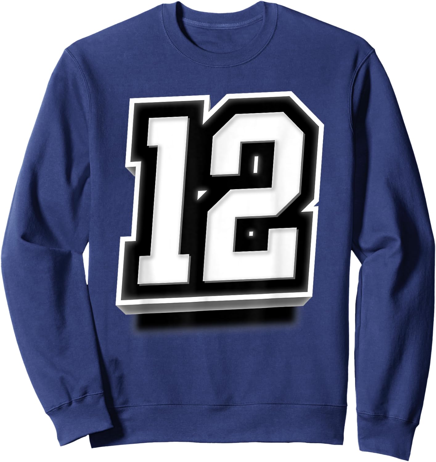 Number 12 Sports Team Fan Sweatshirt - Sweatshirt | Navy