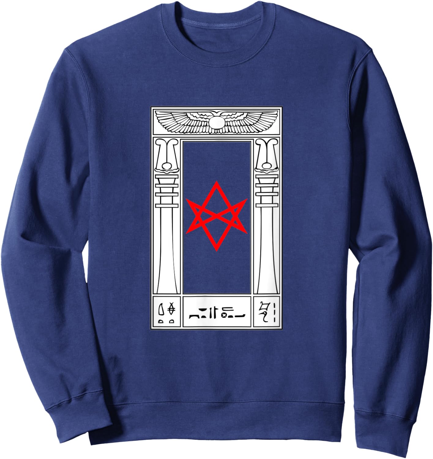 Thelema Portal Unicursal hexagram symbol - Crowley Magick Sweatshirt - Sweatshirt | Navy