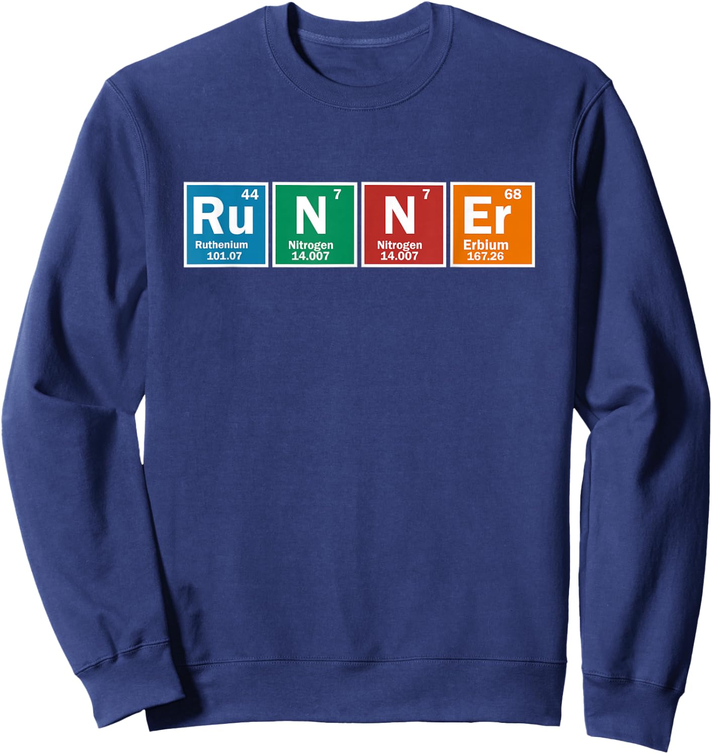 Runners Periodic Table Runner Sweatshirt - Sweatshirt | Navy