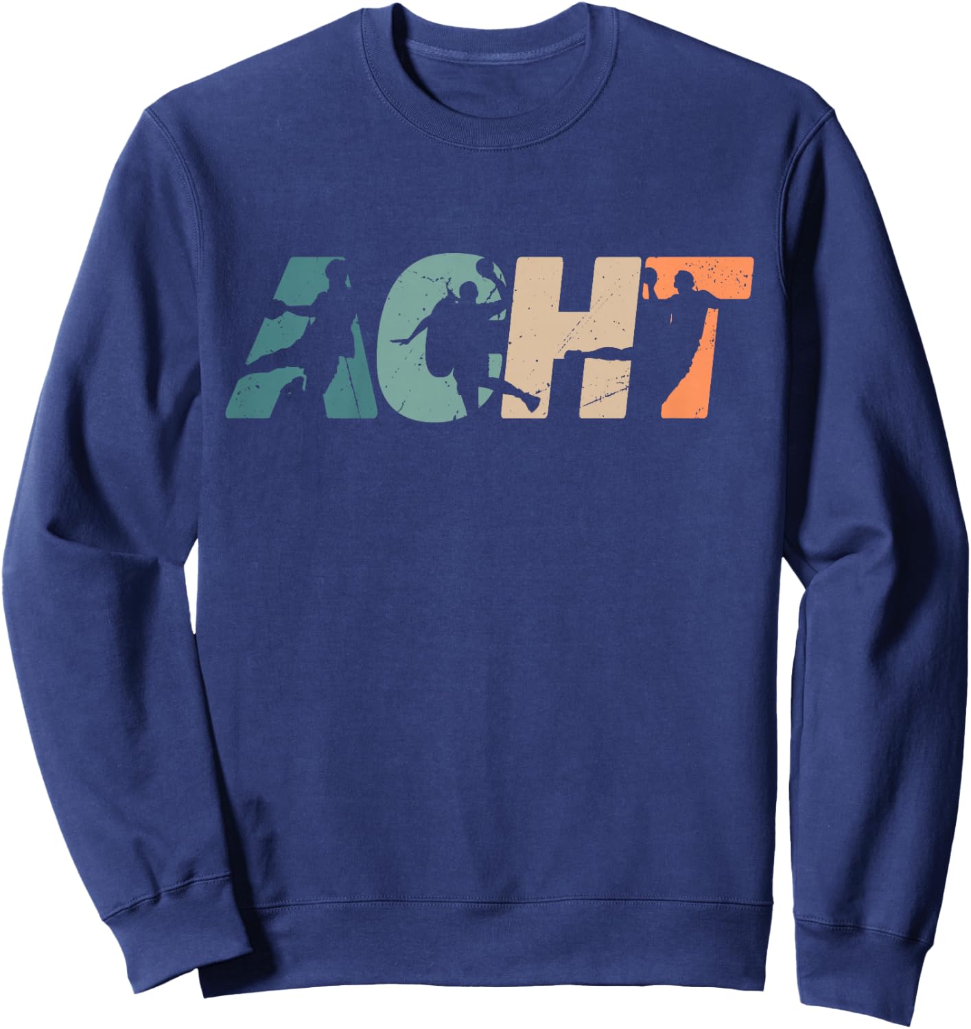 8. Geburtstag Retro Handball Fan Spieler 8 Jahre Junge Sweatshirt - Sweatshirt | Navy