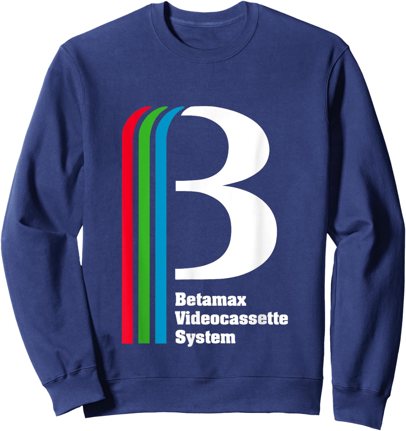 Betamax Videocassette System Logo Sweatshirt - Sweatshirt | Navy