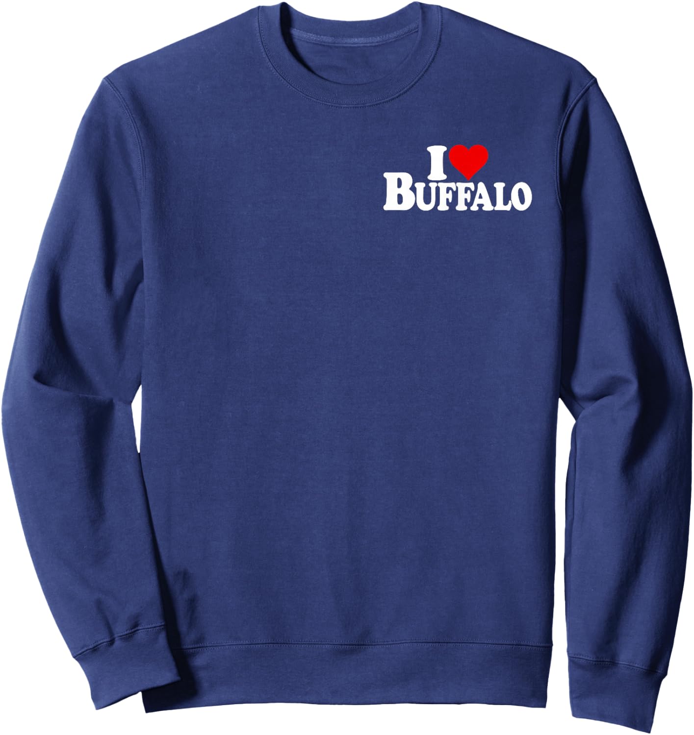 I Love Heart Buffalo Ny Sweatshirt - Sweatshirt | Navy
