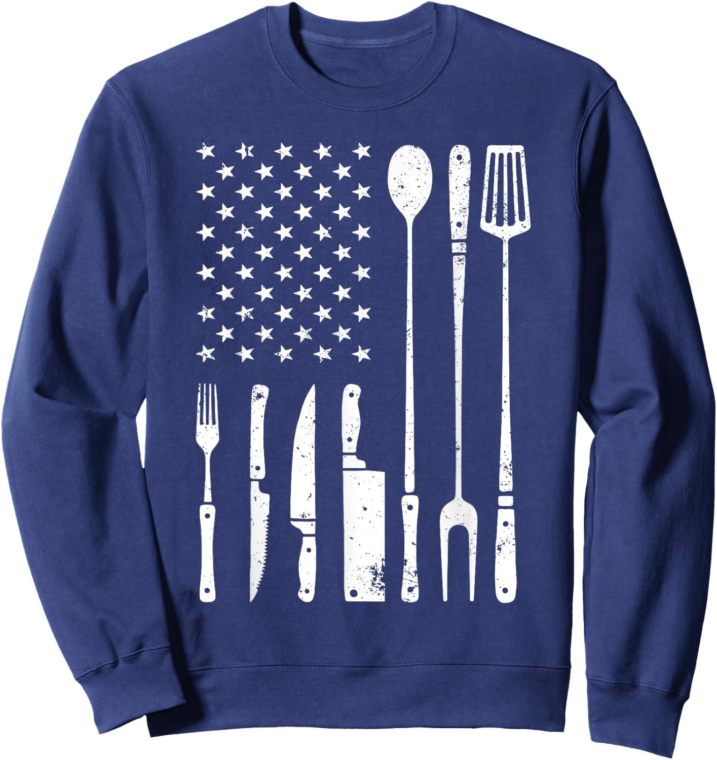 Cool BBQ Grilling Design Women Barbecue Meat Smoker Sweatshirt - Sweatshirt | Navy