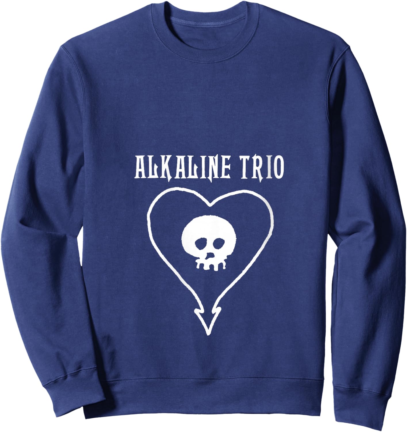 Alkaline Trio - Official Merchandise - Classic Heartskull V-Neck Sweatshirt - Sweatshirt | Navy