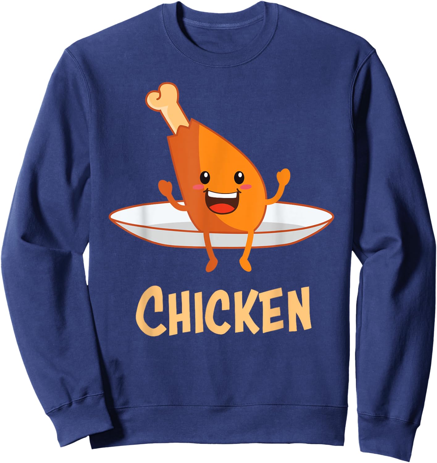 Chicken & Waffles Matching Couple Halloween Best Friends Sweatshirt - Sweatshirt | Navy