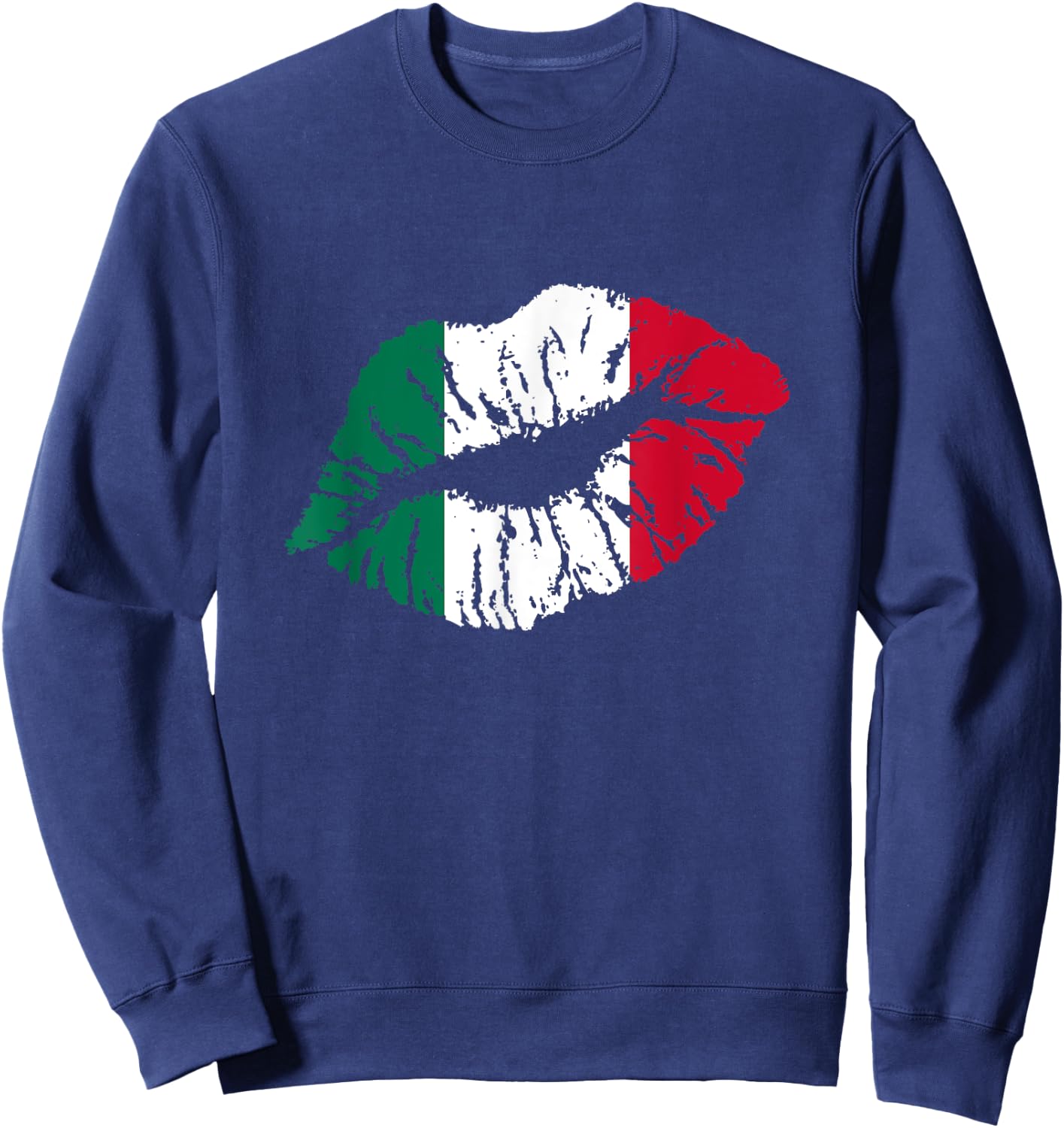 Italy | Italy Kiss Lips Italian Shirt | Gift Italian Sweatshirt - Sweatshirt | Navy
