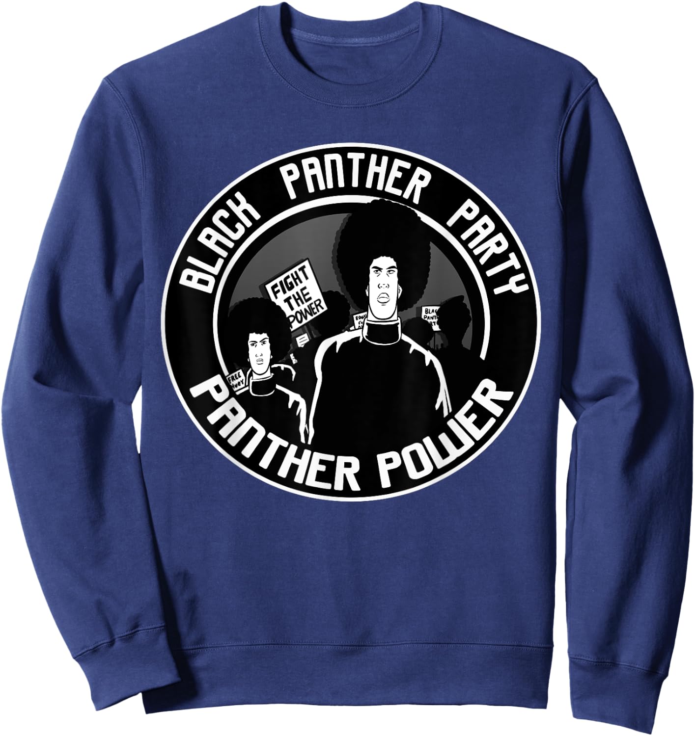 Black Power Panther Party Civil Rights Supporter 1966 Sweatshirt - Sweatshirt | Navy