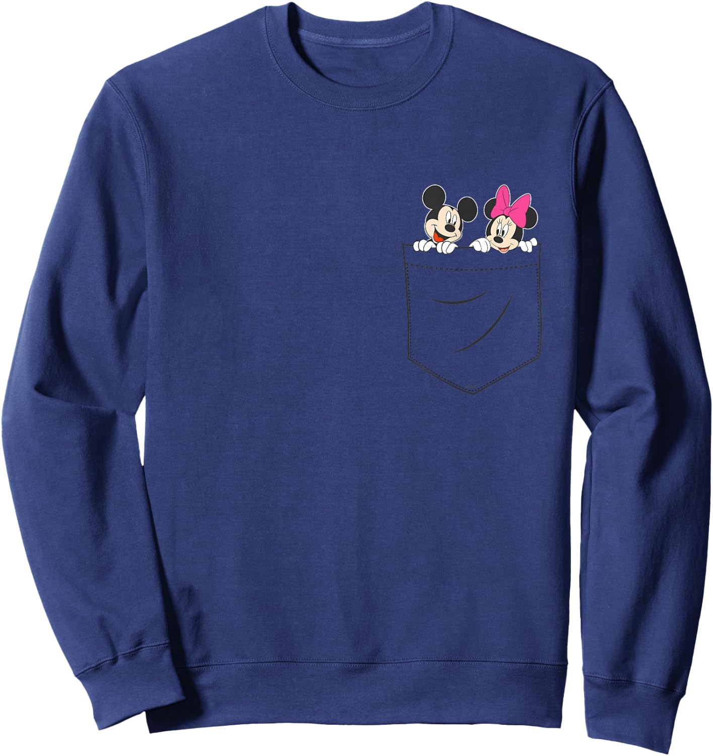 Disney Mickey & Minnie Mouse Small Pocket Couple , black, s Sweatshirt - Sweatshirt | Navy