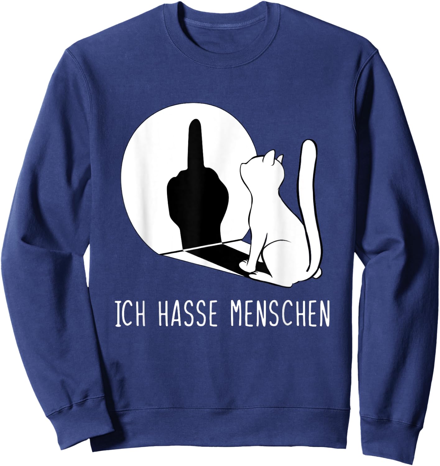 Cat Jumper I Hate People Cat I Hate People Sweatshirt - Sweatshirt | Navy