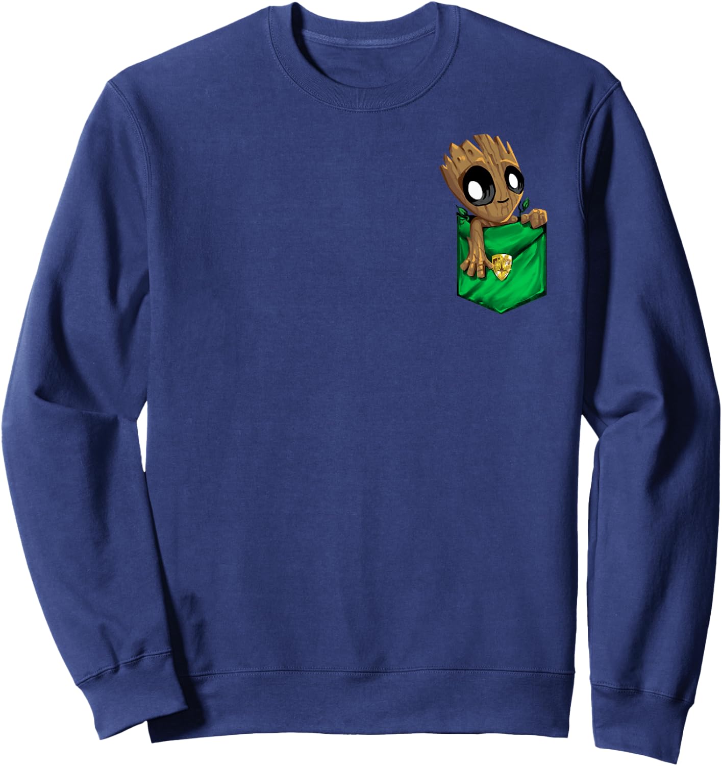 Marvel Comic Groot graphic on left chest pocket Sweatshirt - Sweatshirt | Navy