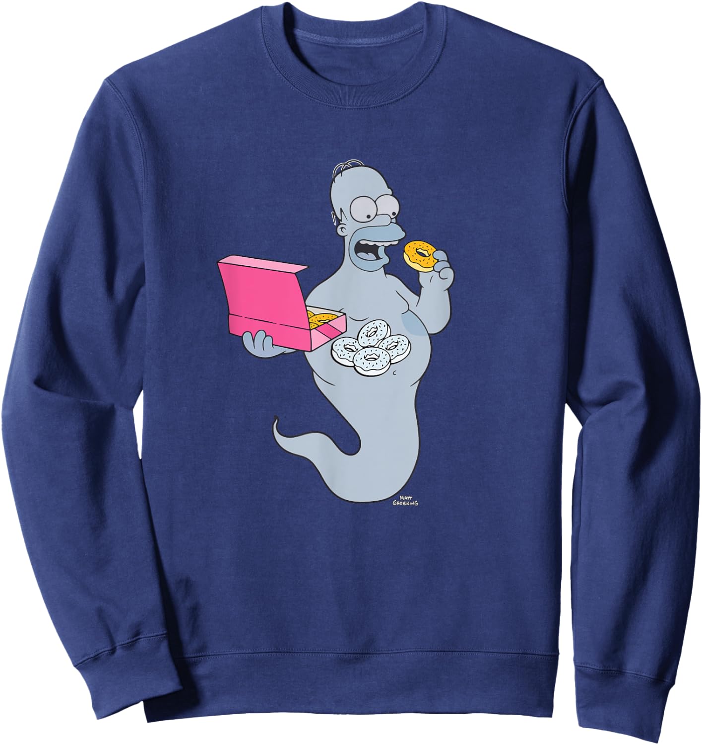 The Simpsons Homer Simson Ghost Donuts Sweatshirt - Sweatshirt | Navy
