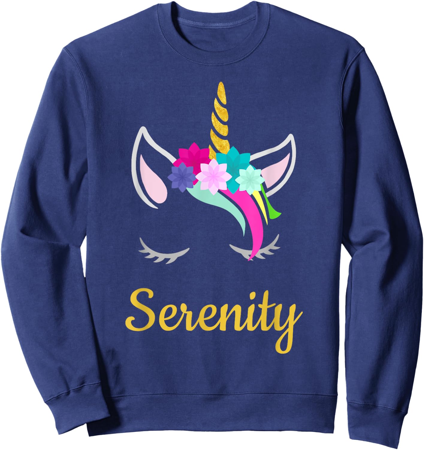 Serenity Dark Unicorn Name Sweatshirt - Sweatshirt | Navy