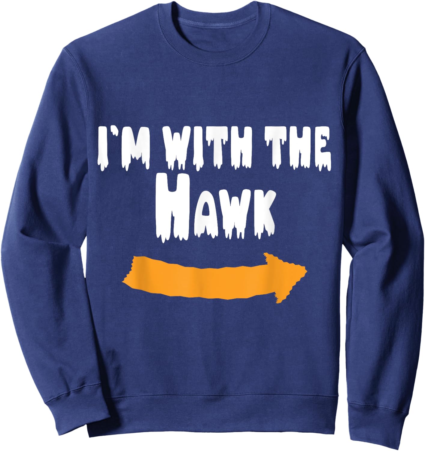 I'm with the Hawk Funny Lazy Halloween Costume Sweatshirt - Sweatshirt | Navy