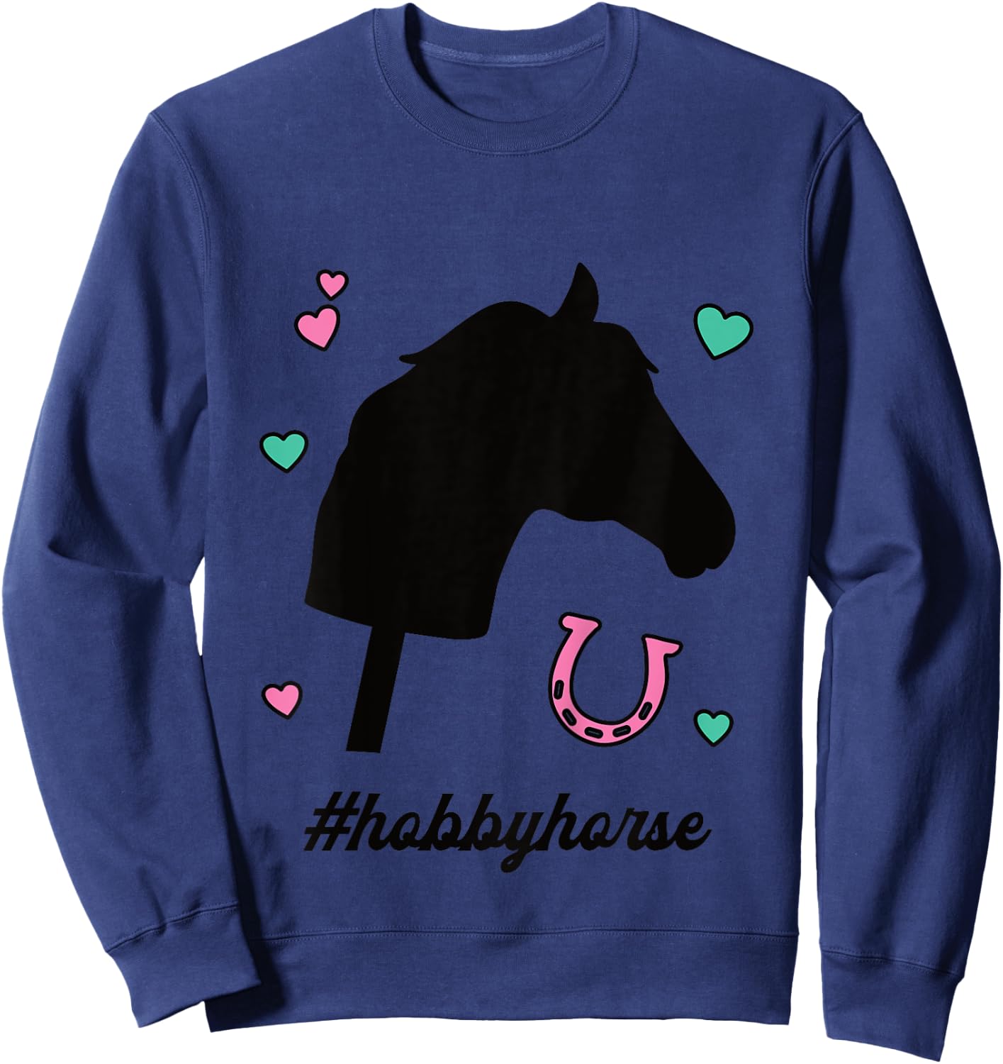 Kinder #Hobbyhorse Mädchen Steckenpferde Reiten Pferd Hobby Horsing Sweatshirt - Sweatshirt | Navy
