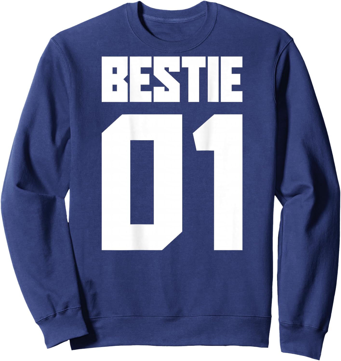 Bestie 01 Bestie 02 Bestie Squad Matching BFF Friend Crew , black, s Sweatshirt - Sweatshirt | Navy