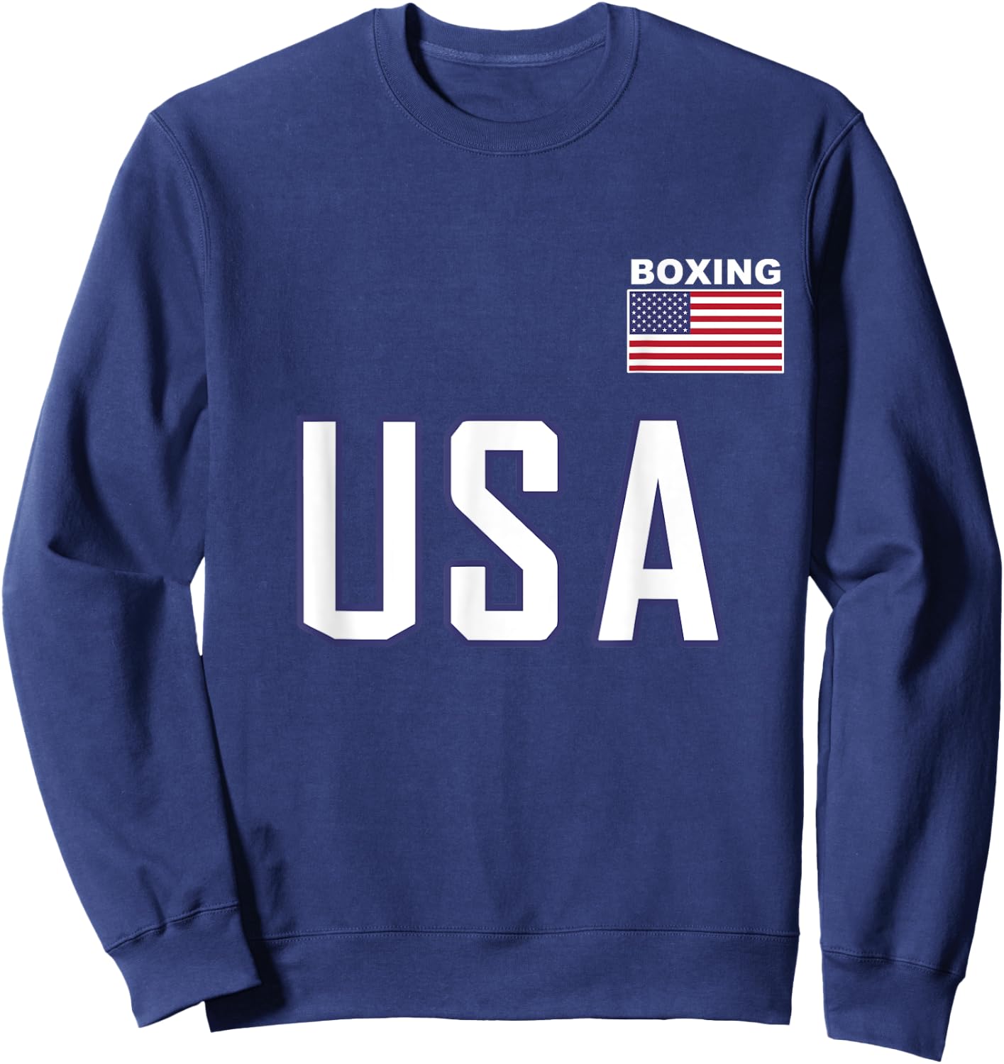 USA Flag Boxing Cool Boxer Training Equipment Men Women Sweatshirt - Sweatshirt | Navy