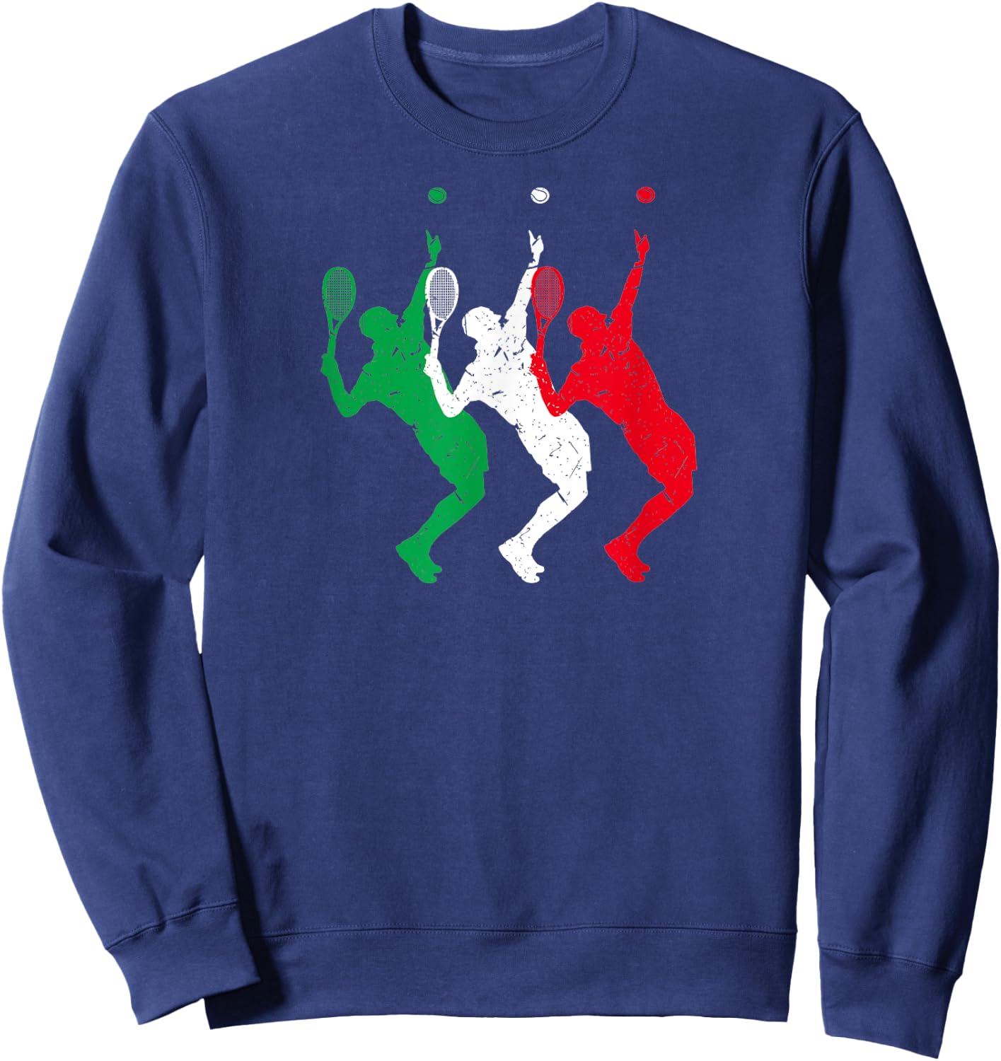 Tennis Player Italian Flag Italy Tennis Sweatshirt - Sweatshirt | Navy