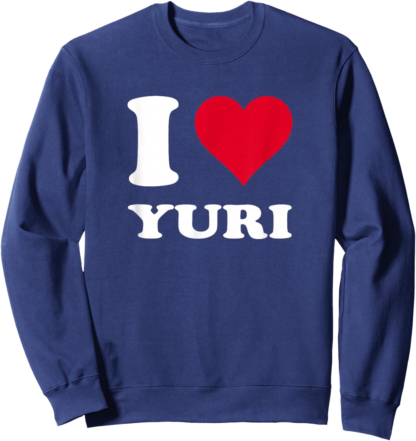 Red Heart I Love Yuri Sweatshirt - Sweatshirt | Navy