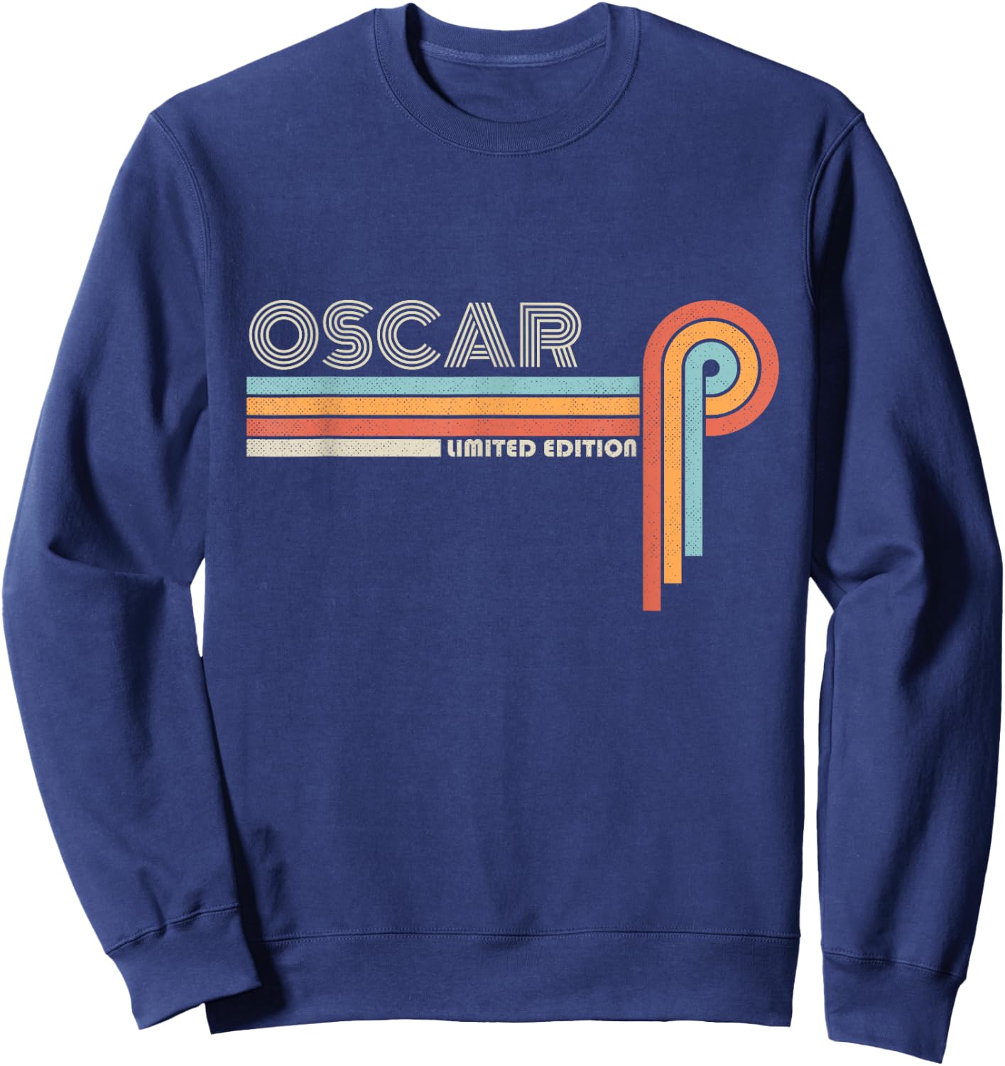 OSCAR Name Gifts Personalized Funny Retro Vintage Birthday Sweatshirt - Sweatshirt | Navy