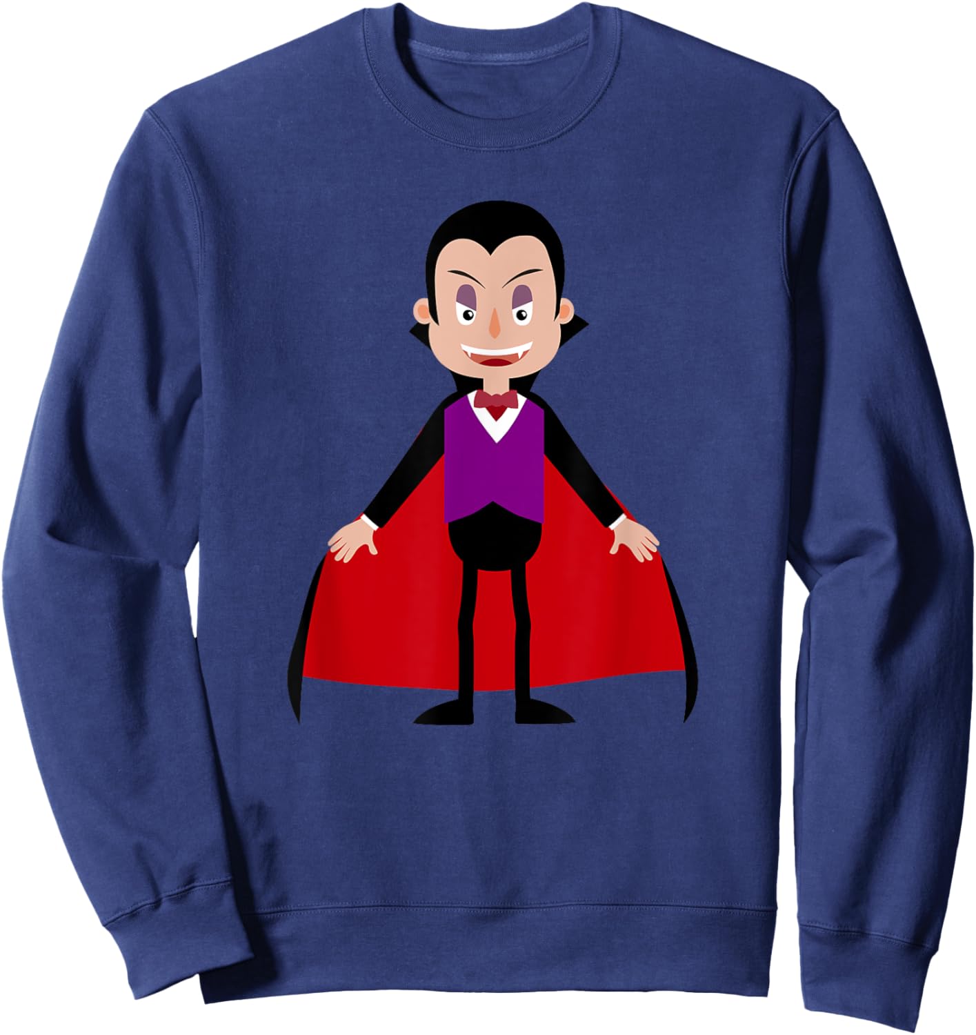 Halloween Vampire Print Graphic T Shirt Kids Boys Girls Sweatshirt - Sweatshirt | Navy