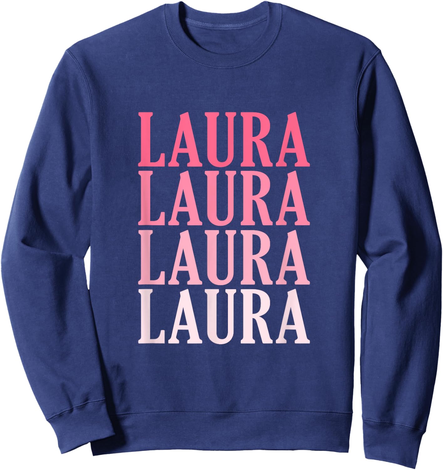 Retro Custom First Name Laura Sweatshirt - Sweatshirt | Navy