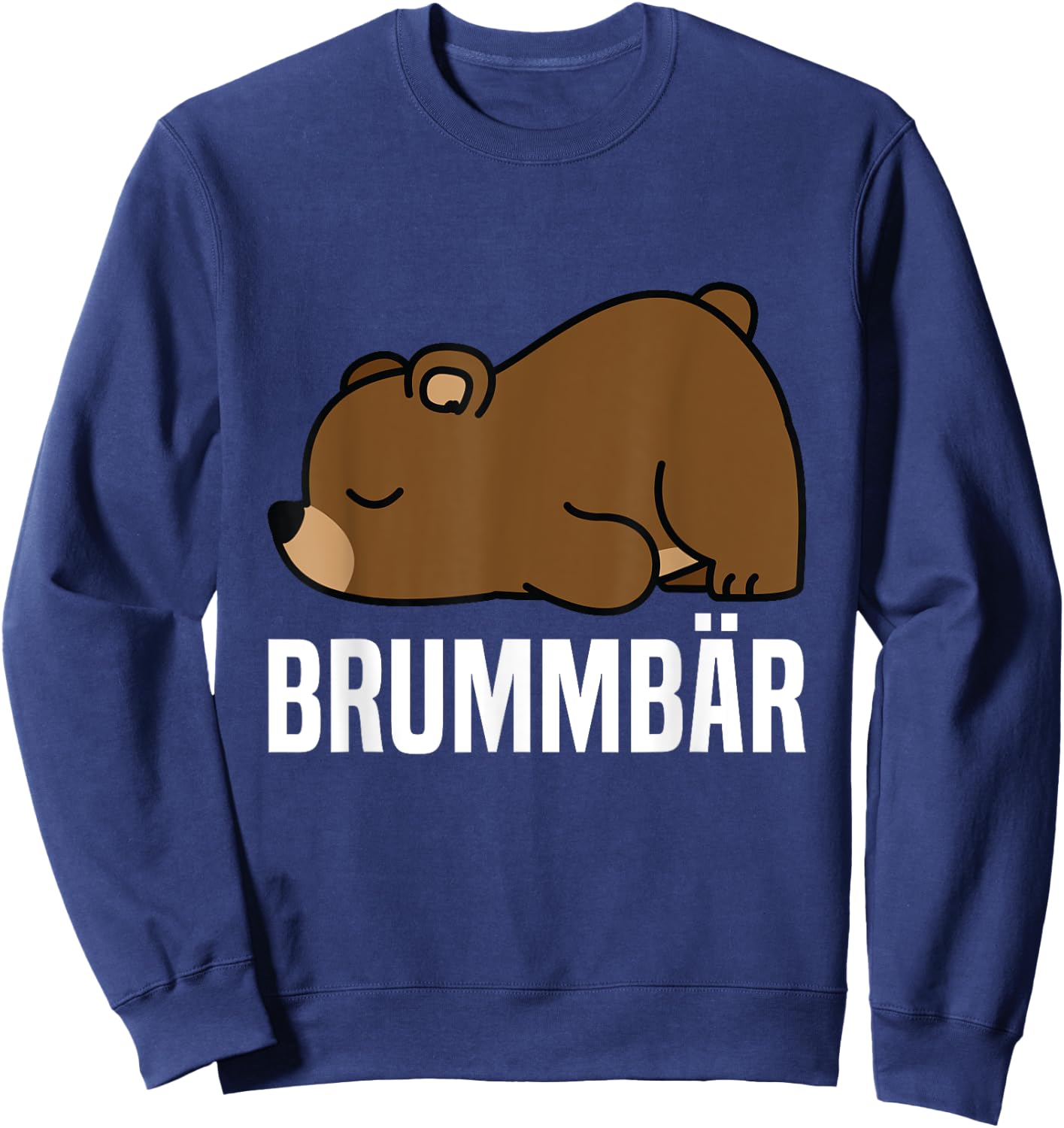Grummbär Bear Genervt Brown Bear Tired , black Sweatshirt - Sweatshirt | Navy
