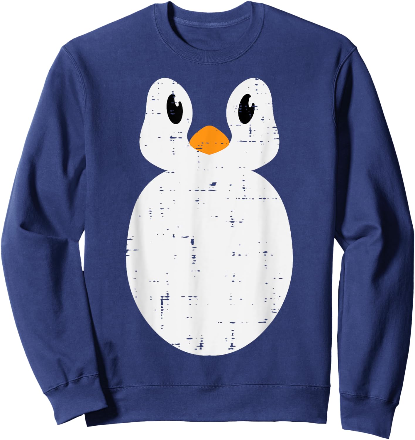 Penguin Face Costume Cute Animal Men Women Boys Girls Kids Sweatshirt - Sweatshirt | Navy