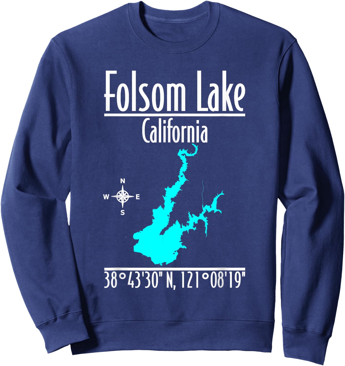 Modern Folsom Lake - California Sweatshirt - Sweatshirt | Navy