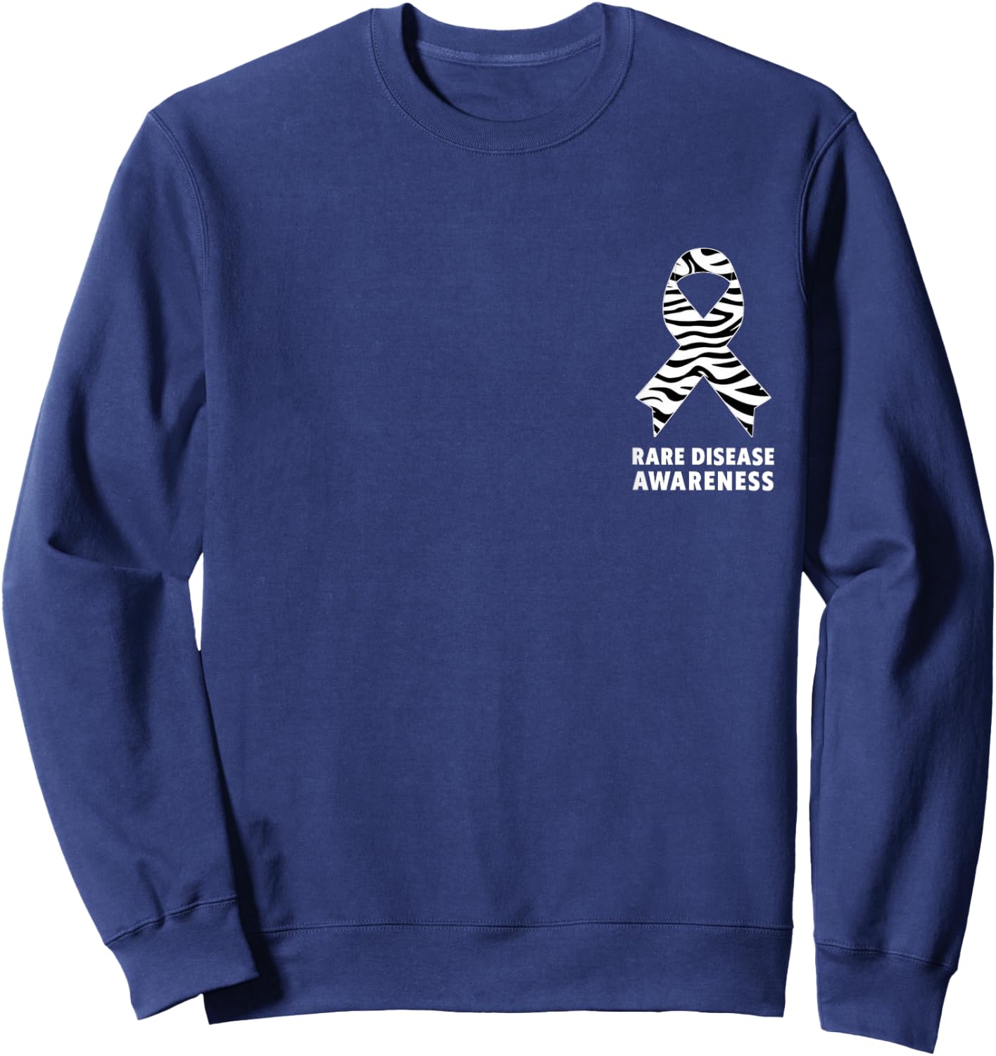 Zebra- zur Sensibilisierung für seltene Krankheiten — Tag der seltenen Krankheiten 2026 Sweatshirt - Sweatshirt | Navy