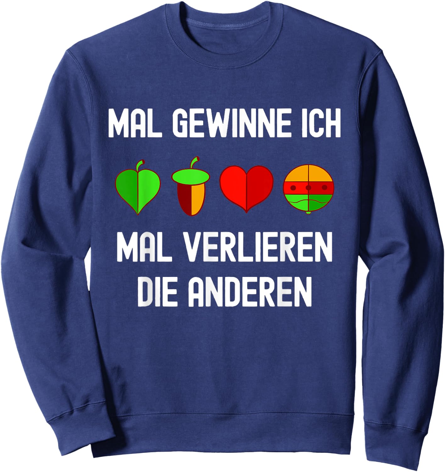 Schafkopf Kartenspiel Spielkarten Bayerischer Schafkopf Sweatshirt - Sweatshirt | Navy