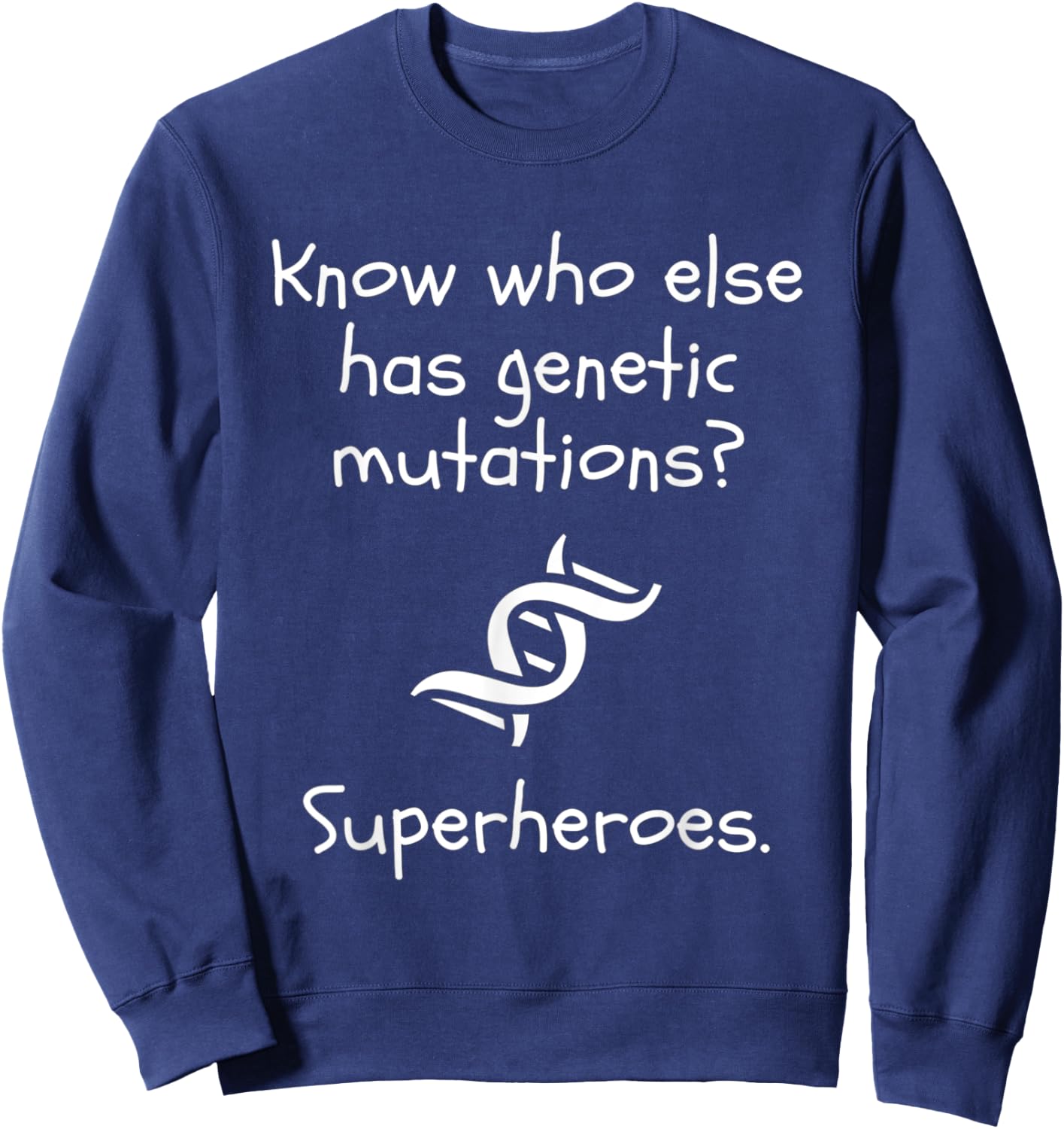 Kids Genetic Disorder Awareness Funny Super Hero Sweatshirt - Sweatshirt | Navy