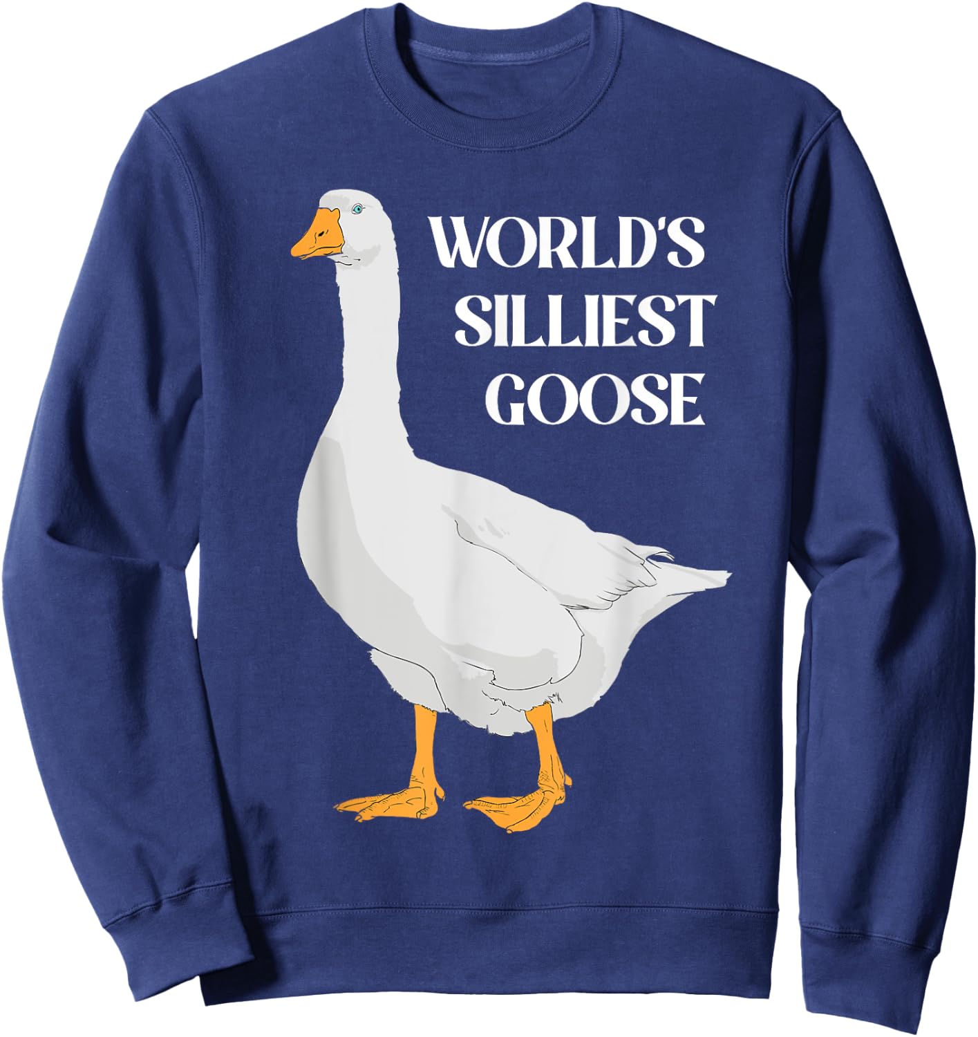 World's Silliest Goose Cute Kids Sweatshirt - Sweatshirt | Navy