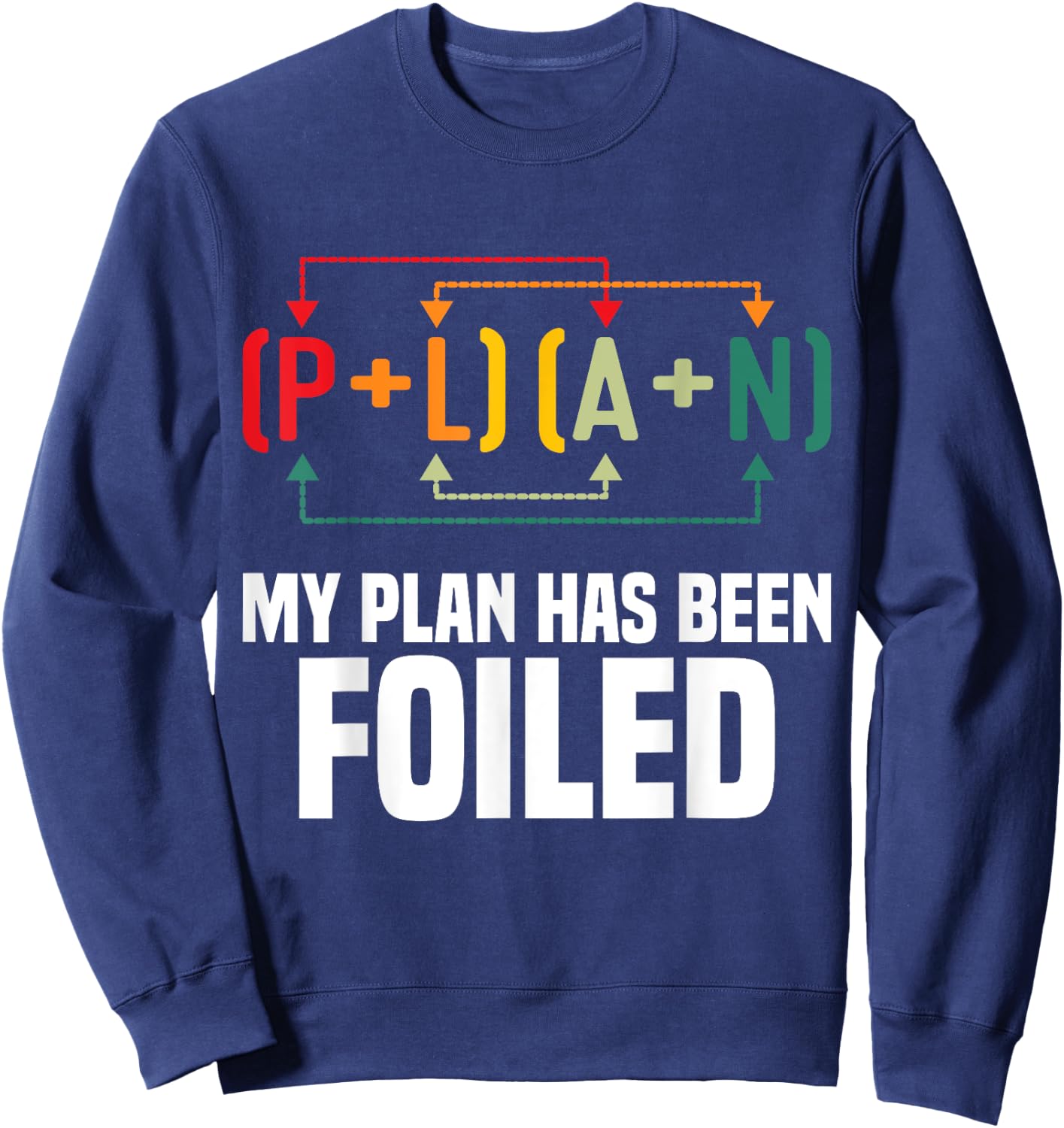 My Plan has been foiled Funny Mathematic Humor Women Sweatshirt - Sweatshirt | Navy