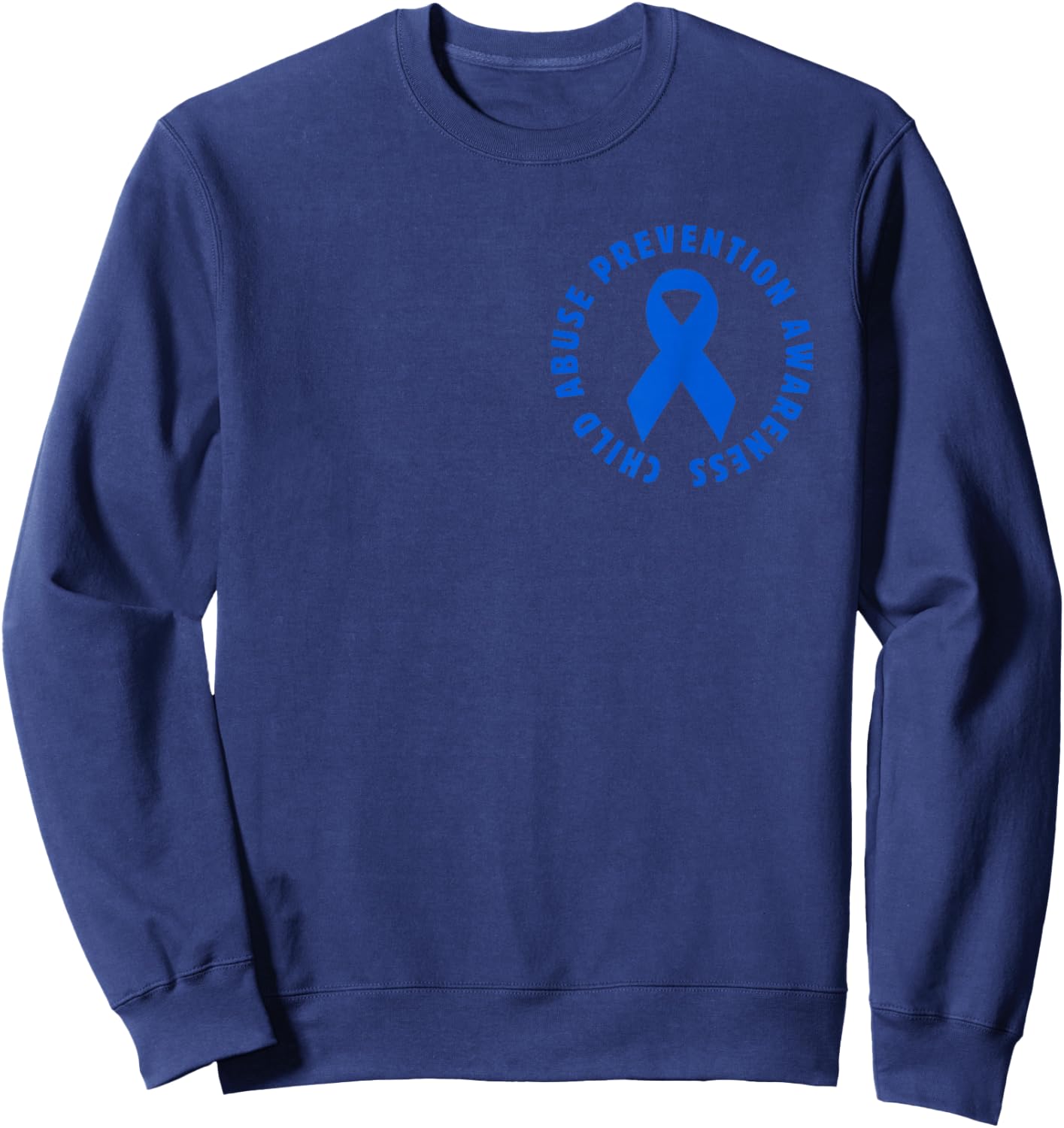 In April We Wear Blue Cool Child Abuse Prevention Awareness Sweatshirt - Sweatshirt | Navy